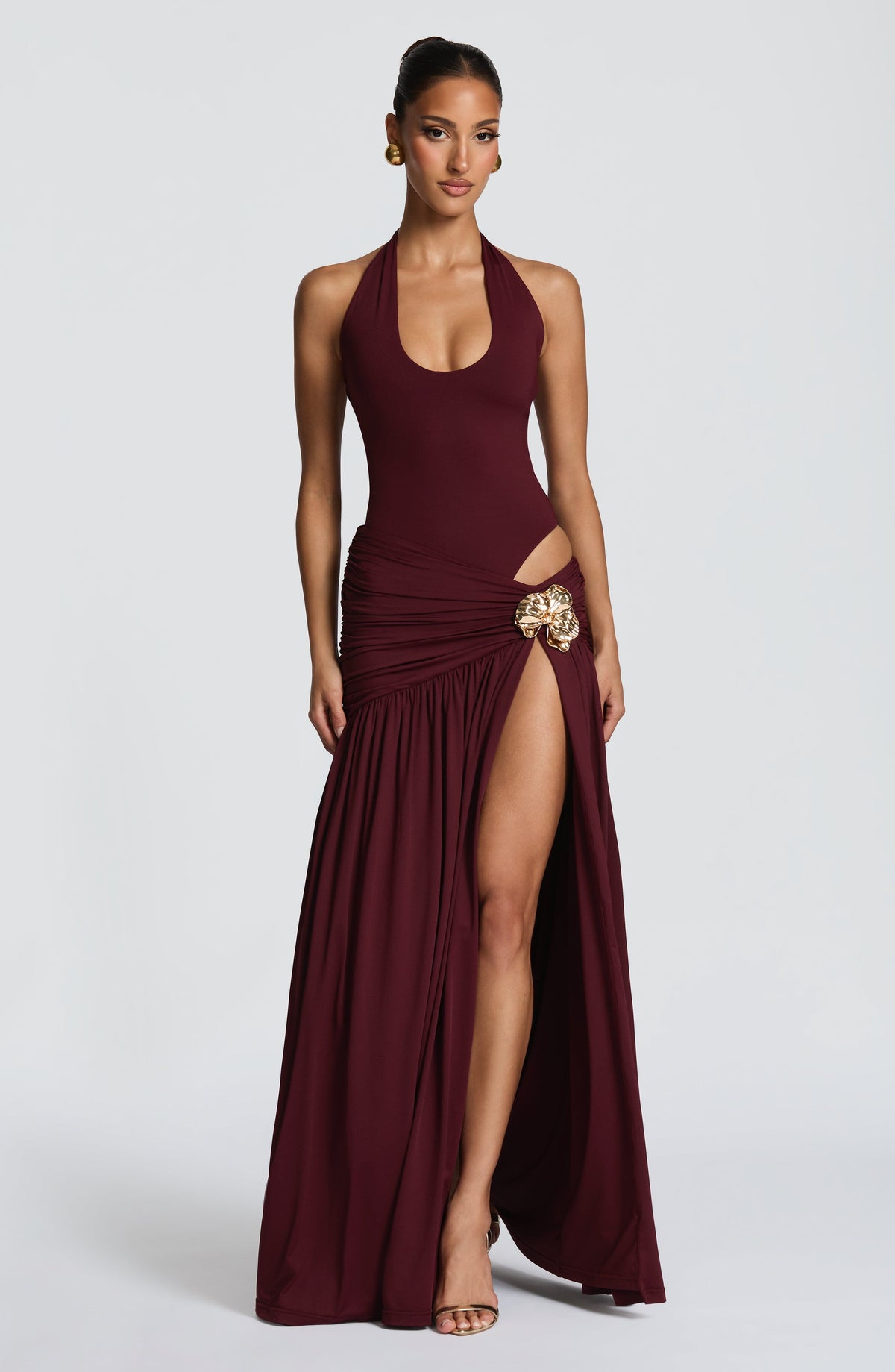 Sairina Maxi Skirt in Cherry Lacquer