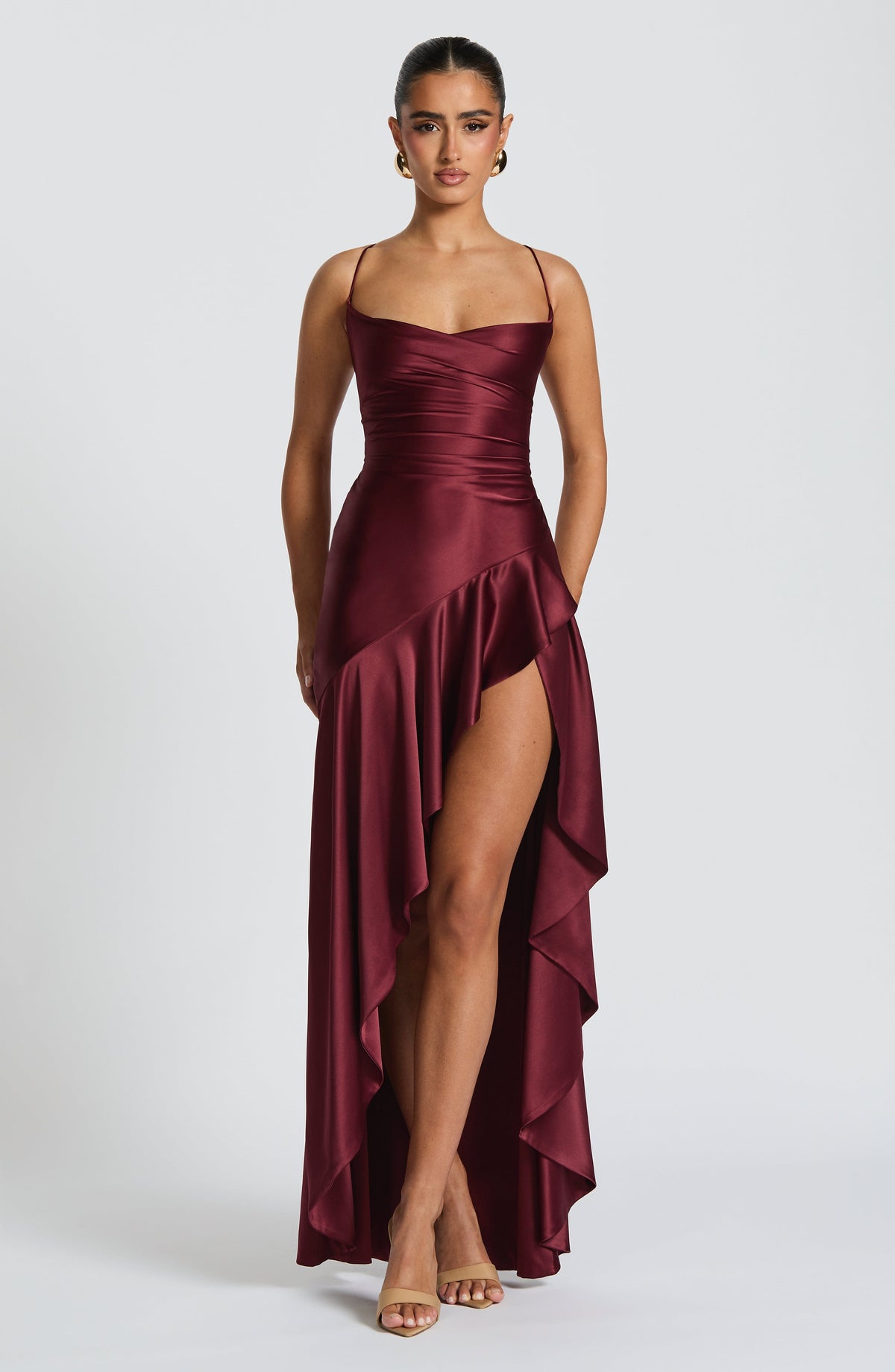 Samara Maxi Dress in Cherry Lacquer