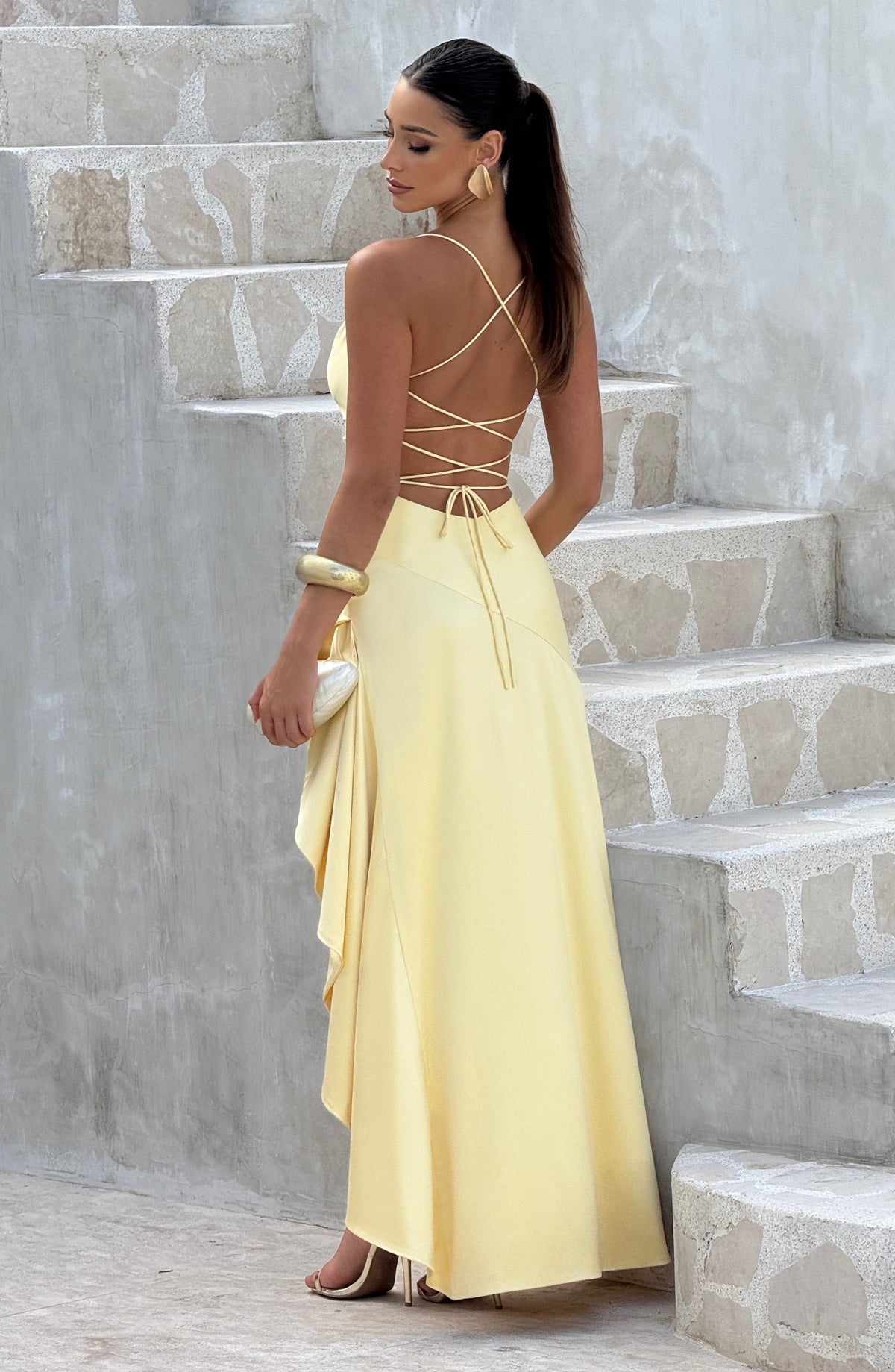 Samara Maxi Dress in Lemon