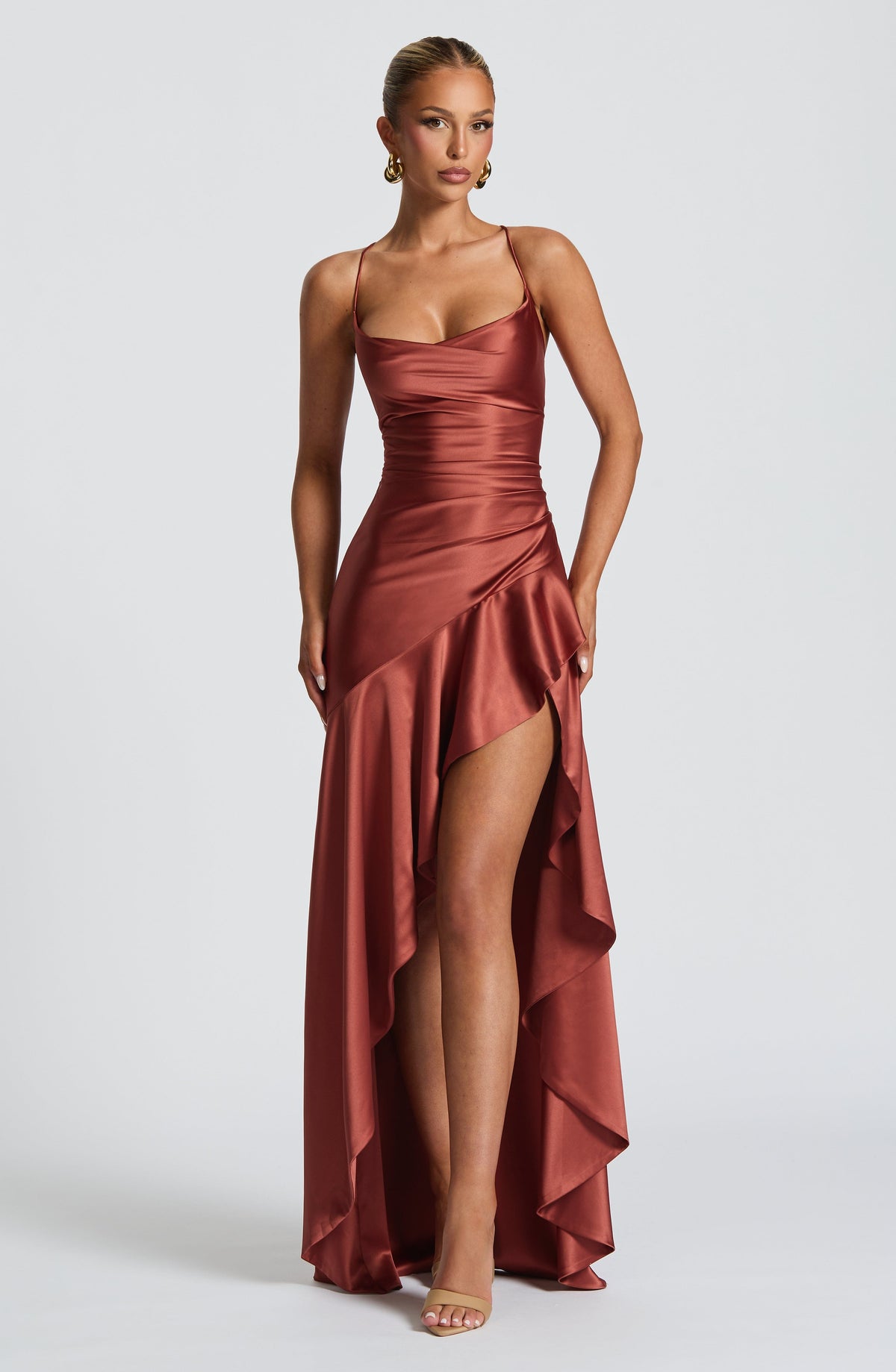 Samara Maxi Dress in Rust