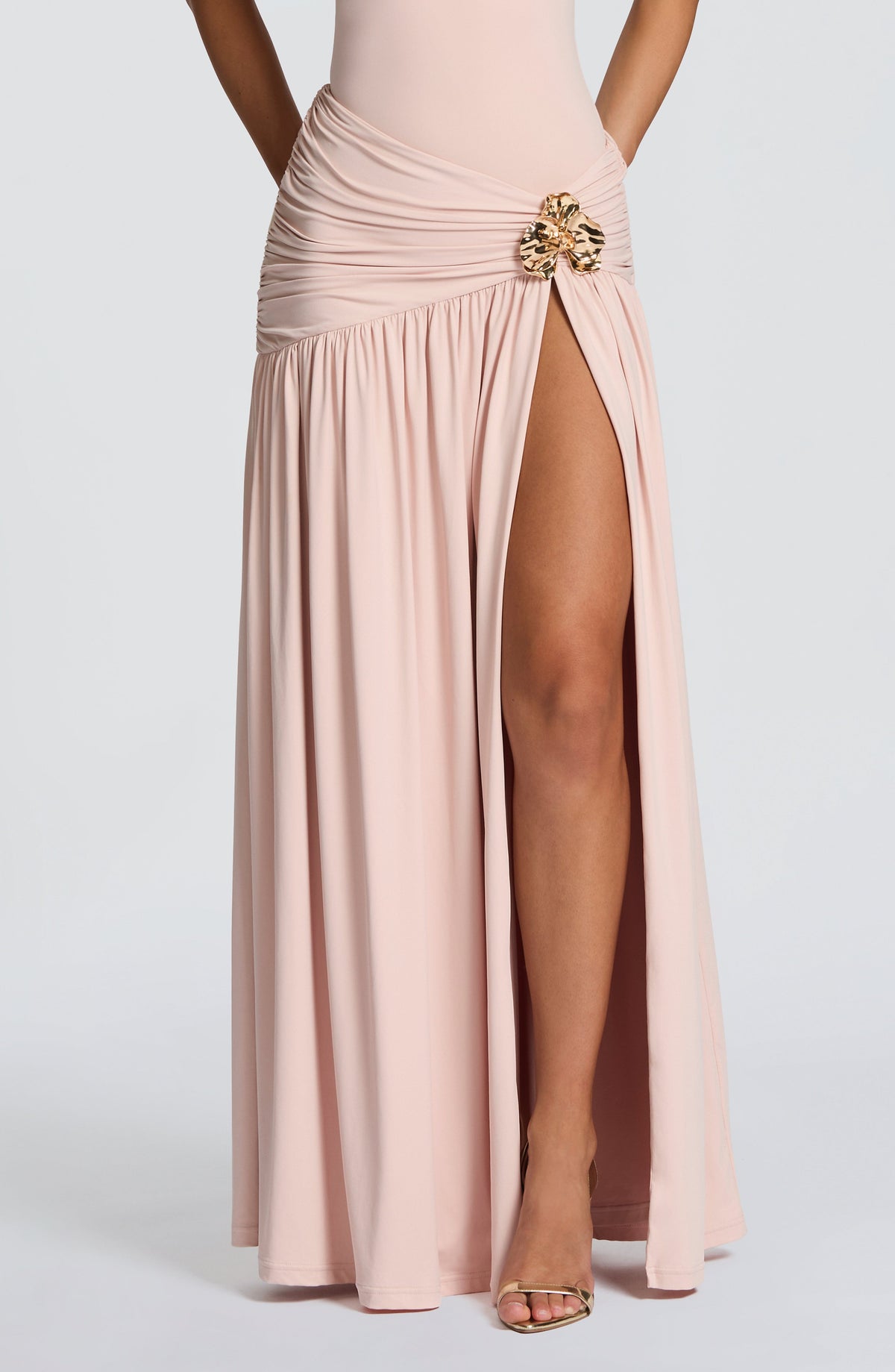 Sarai Maxi Skirt in Soft Blush