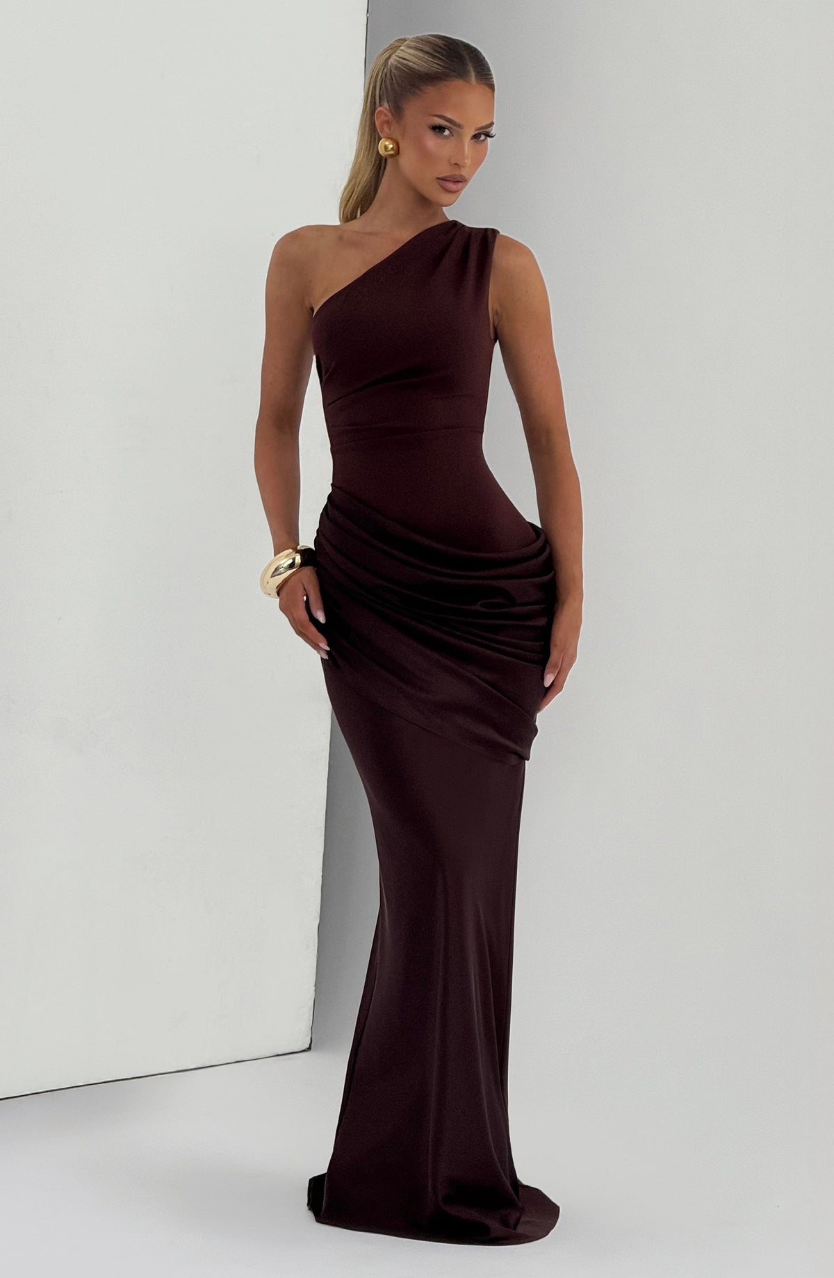 Sedonia Maxi Dress in Plum Brown