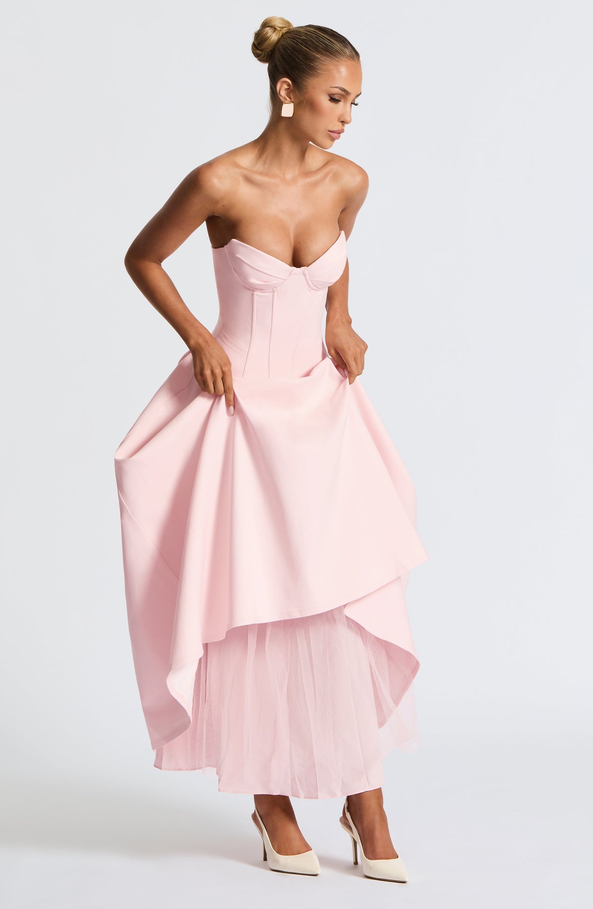 Selma Midi Dress in Blush