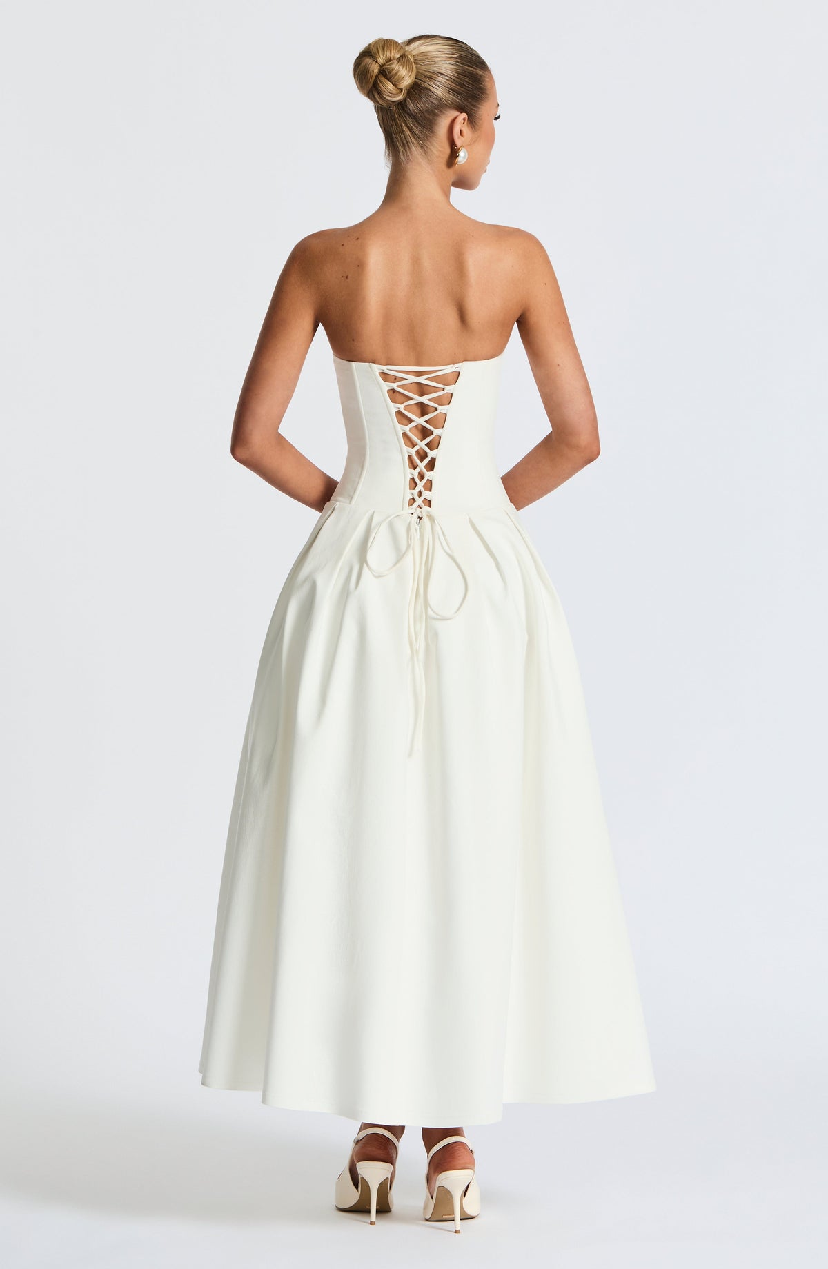 Selma Midi Dress in Ivory