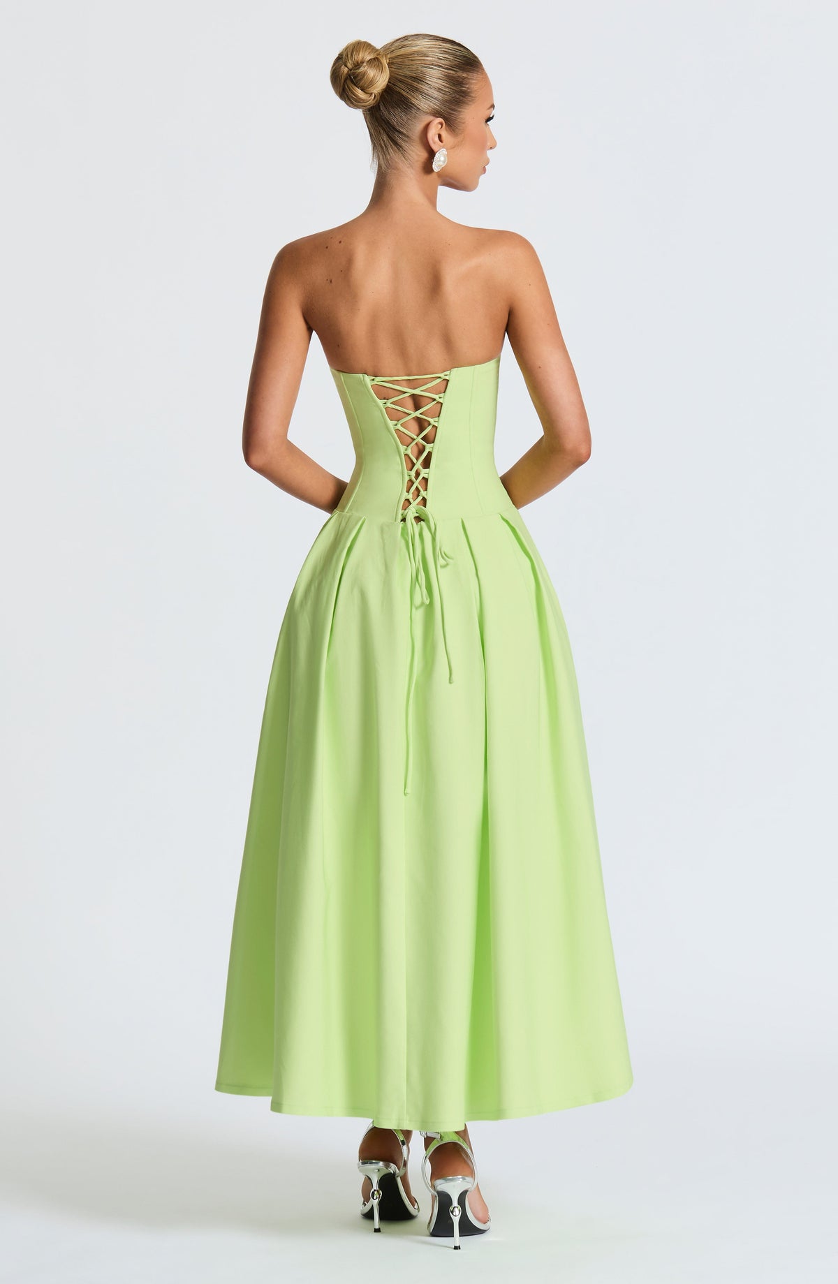 Selma Midi Dress in Lime