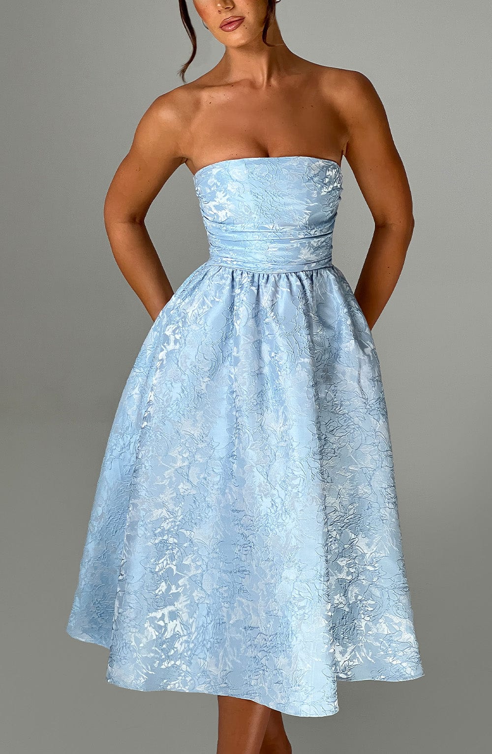 Sorcha Midi Dress in Blue