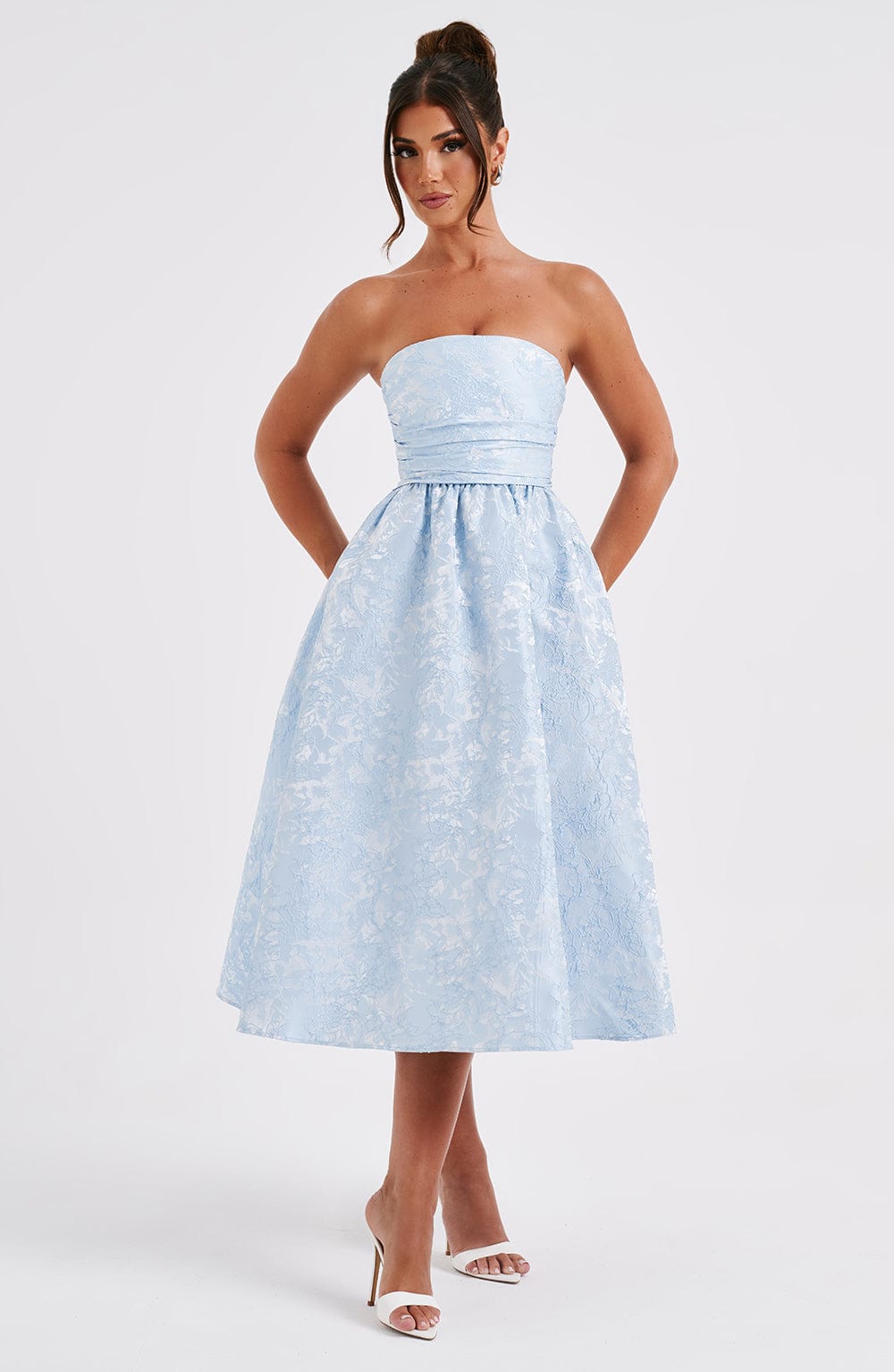 Sorcha Midi Dress in Blue