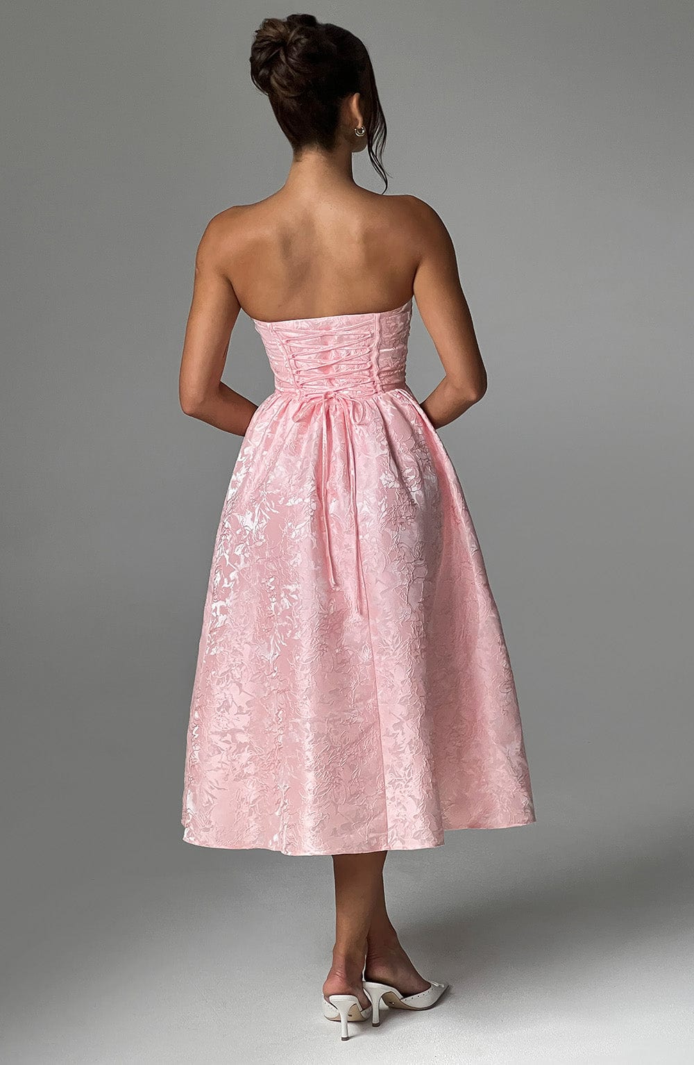 Sorcha Midi Dress in Blush