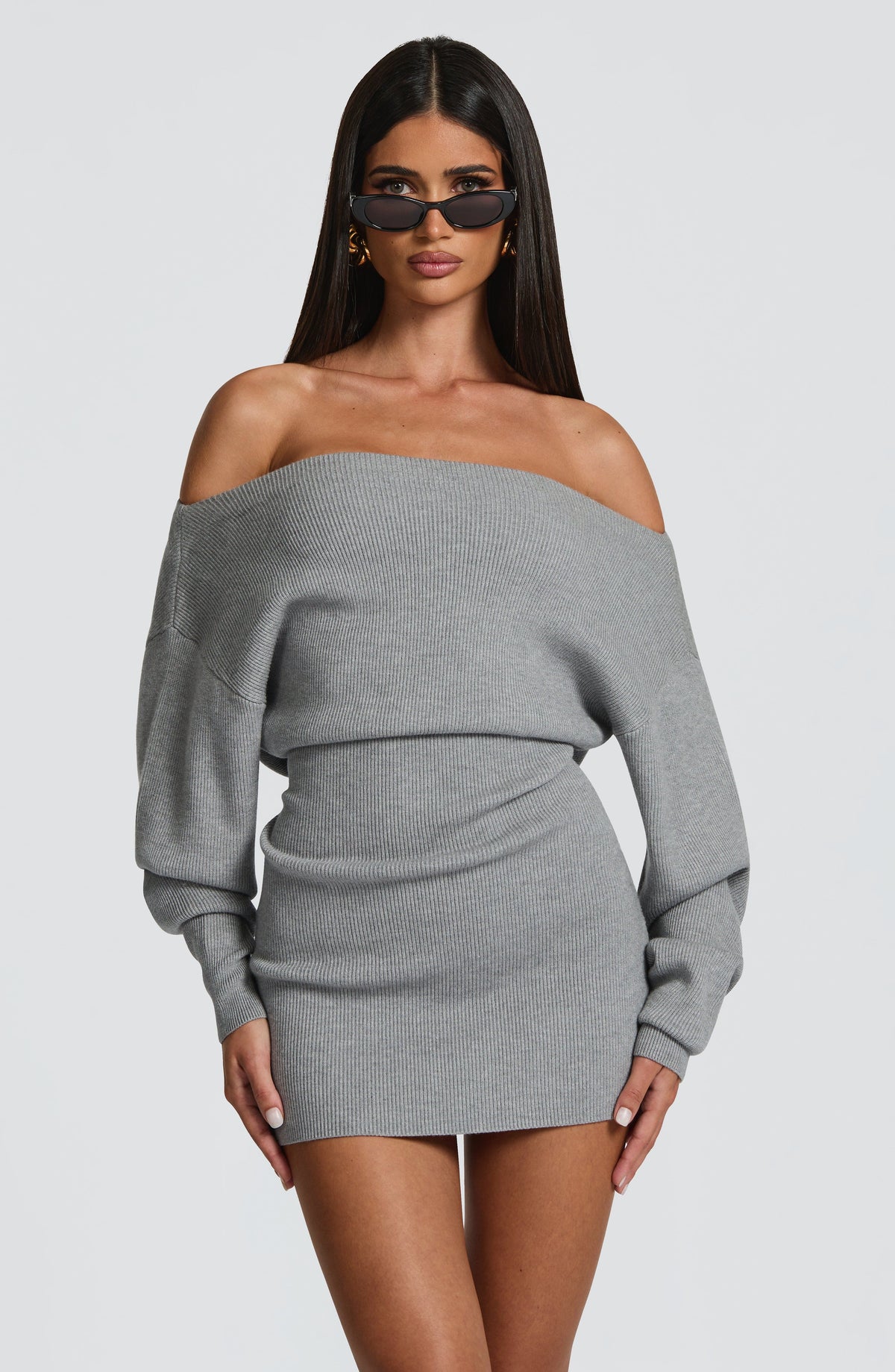 Sawyn Mini Dress in Light Grey