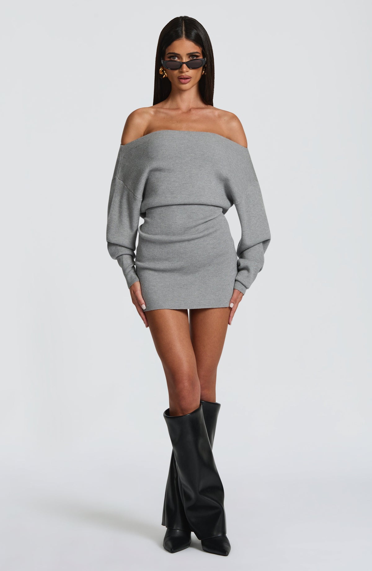 Sawyn Mini Dress in Light Grey