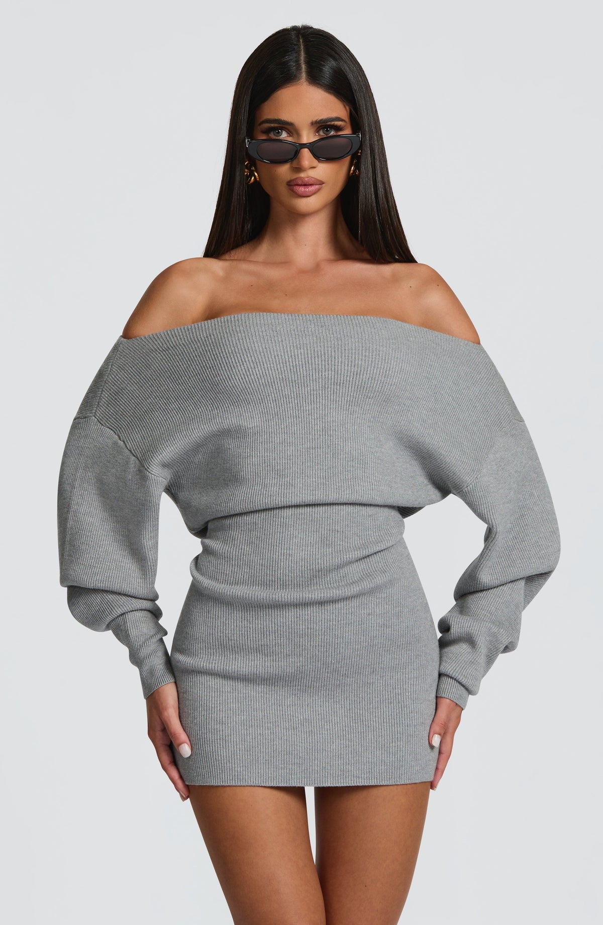 Sawyn Mini Dress in Light Grey