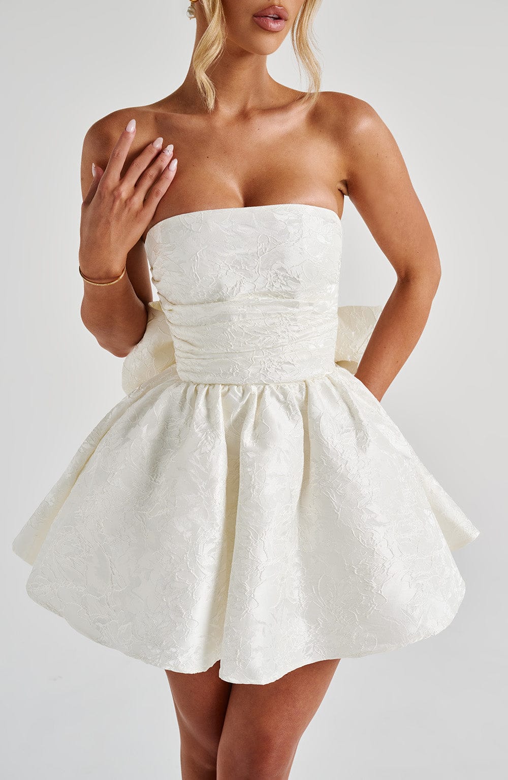 Selene Mini Dress in Ivory