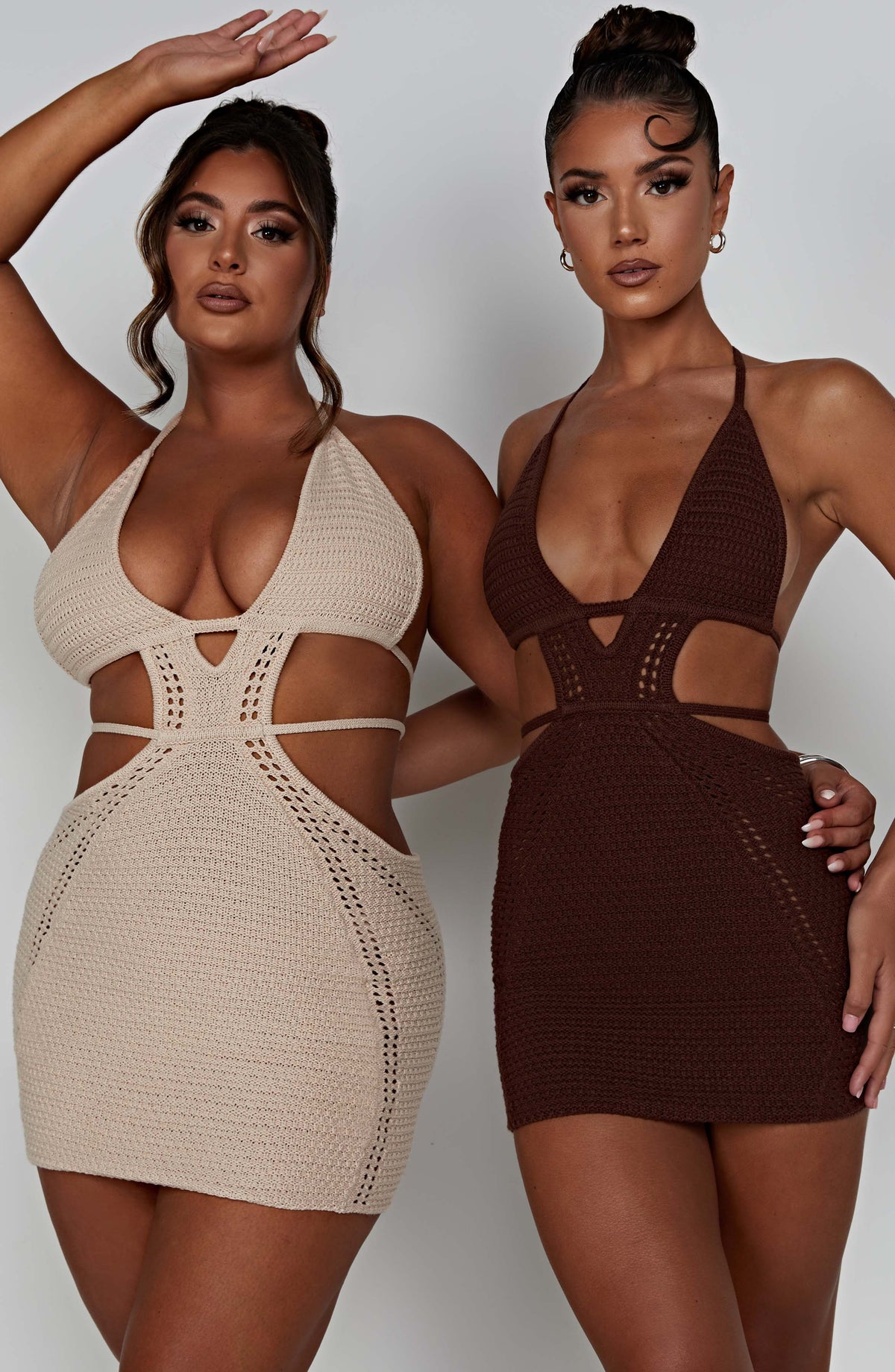 Serena Mini Dress in Chocolate