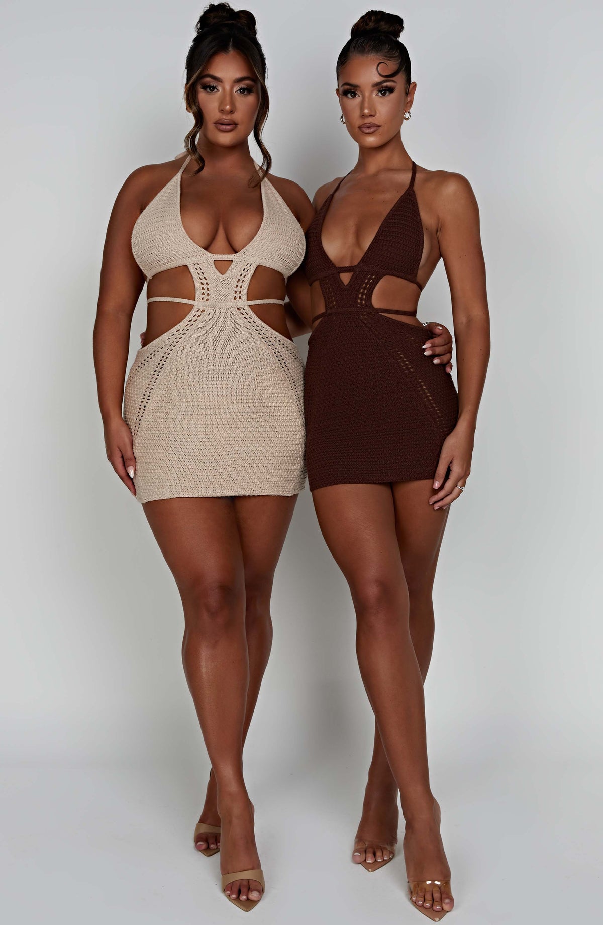 Serena Mini Dress in Chocolate