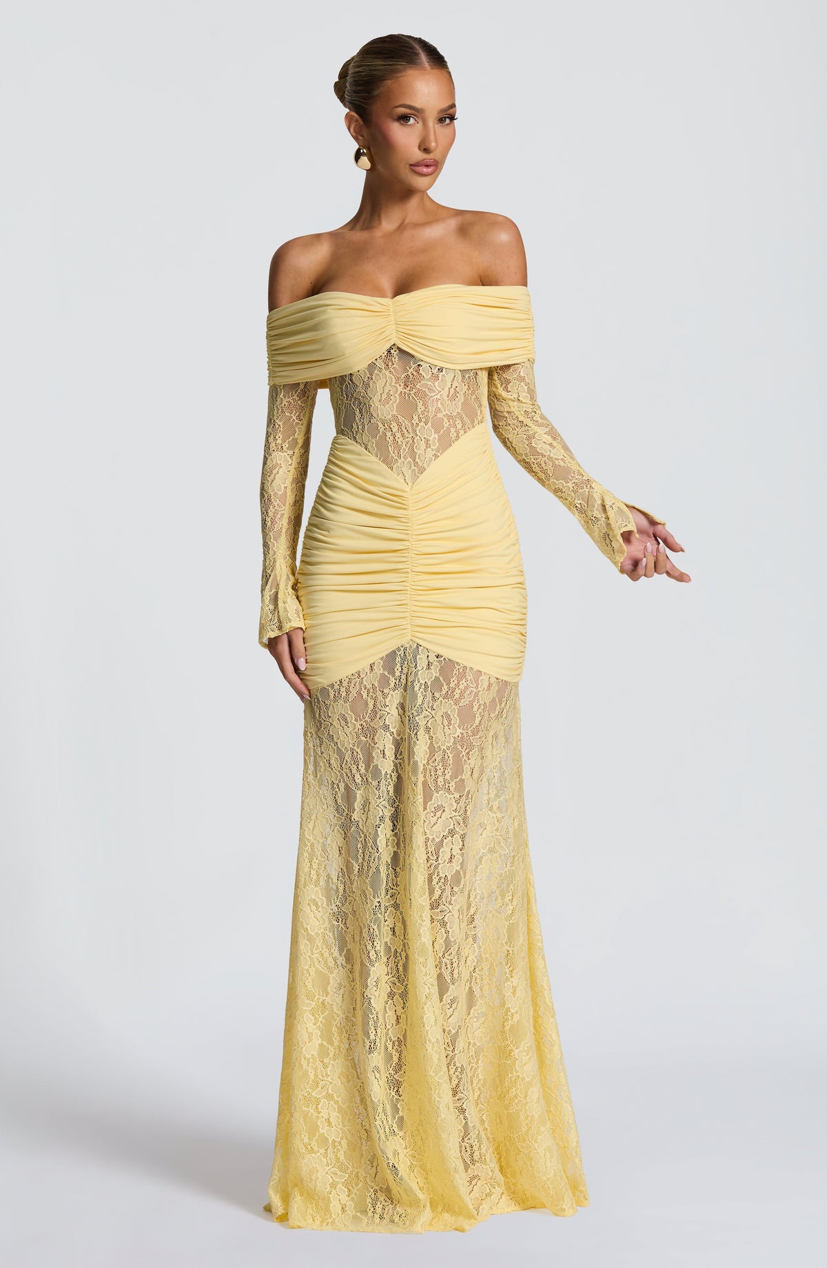 Solene Maxi Dress in Lemon