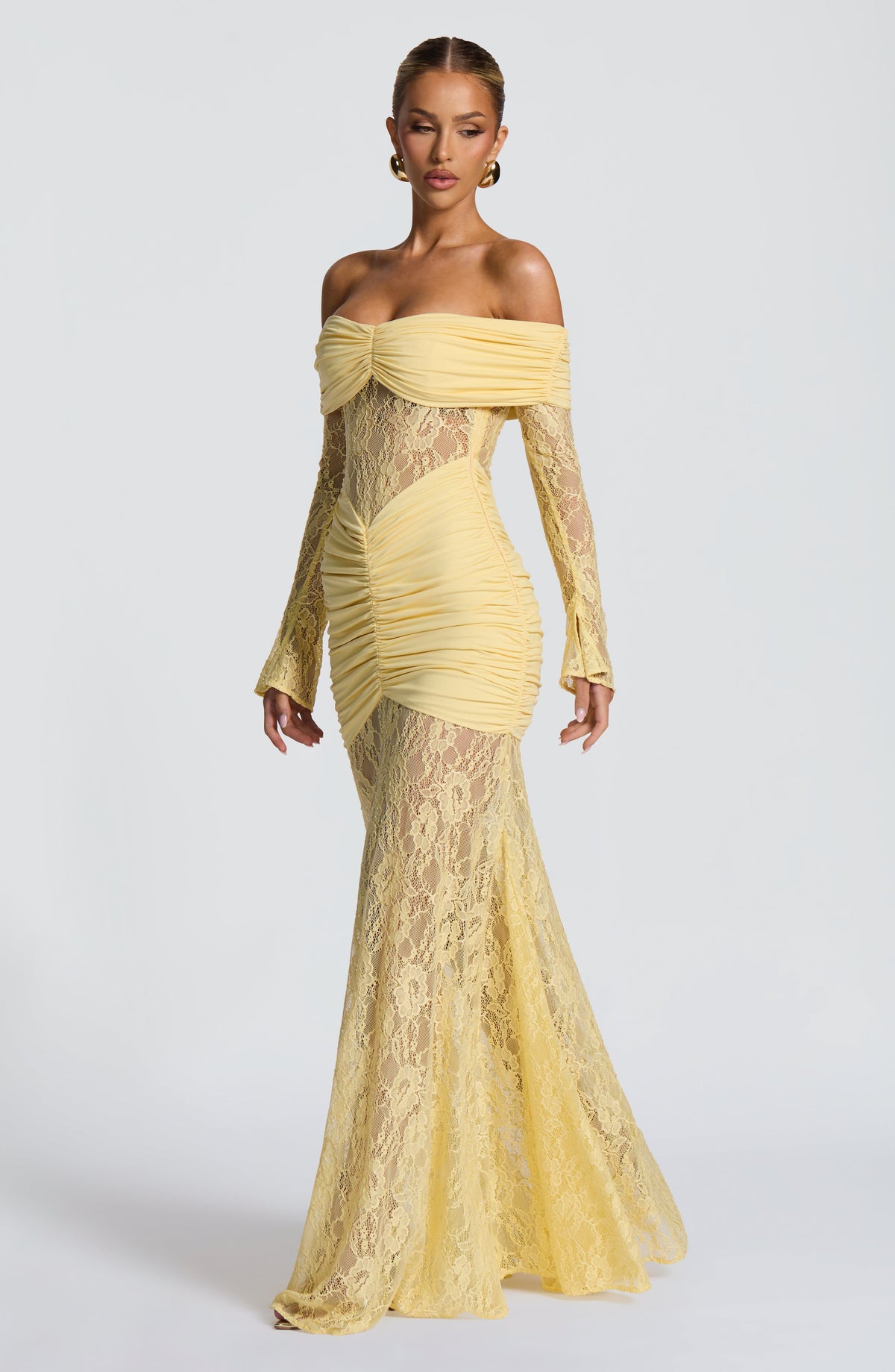 Solene Maxi Dress in Lemon