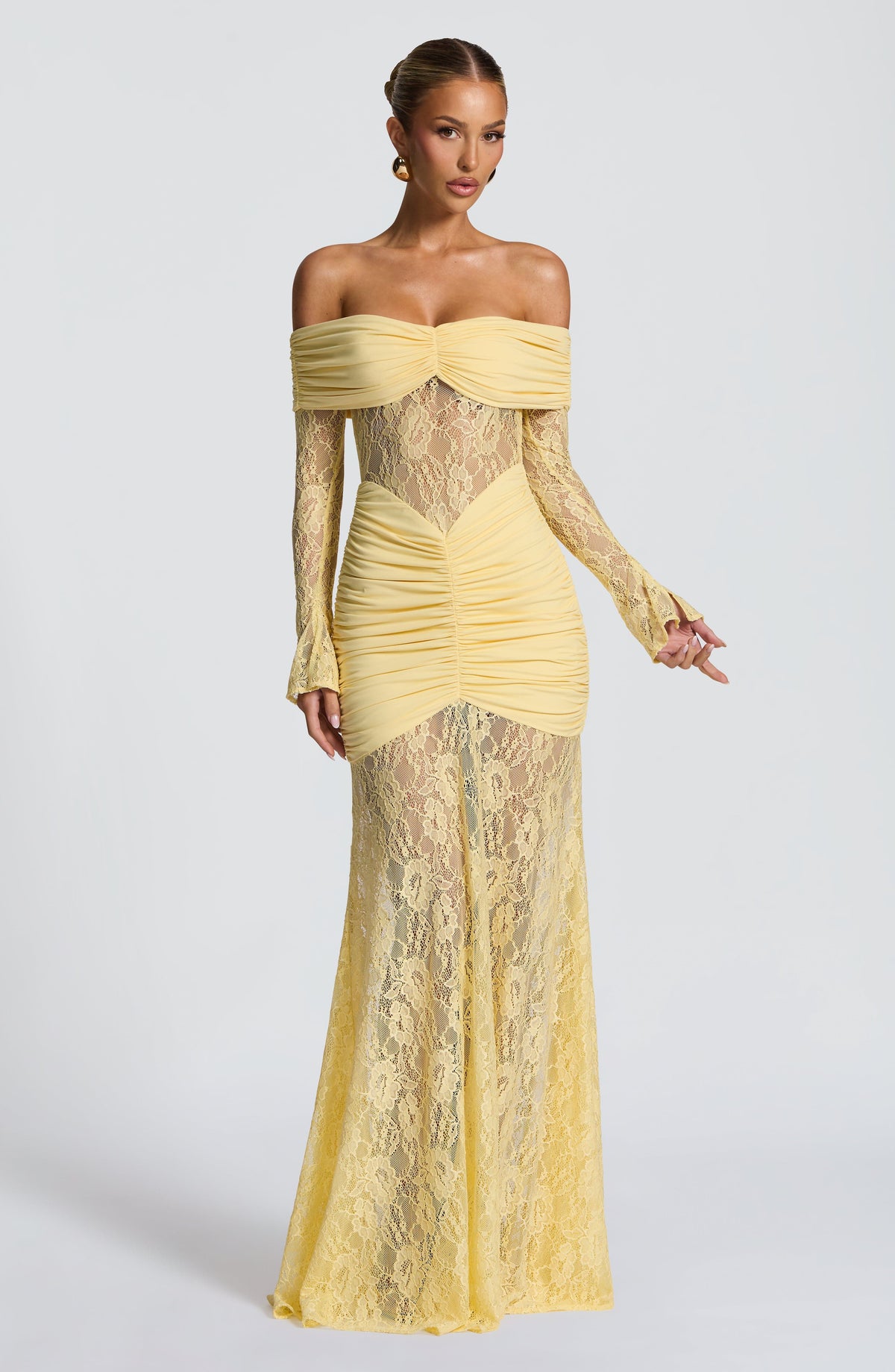 Solene Maxi Dress in Lemon