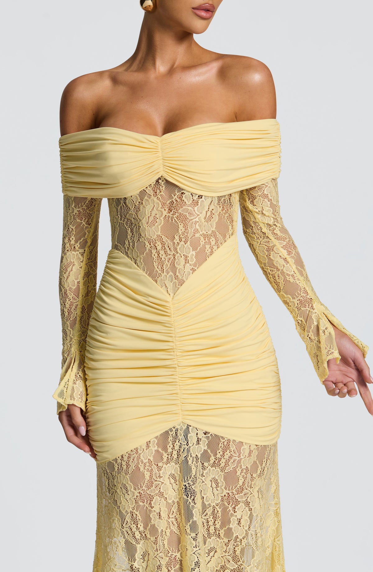 Solene Maxi Dress in Lemon