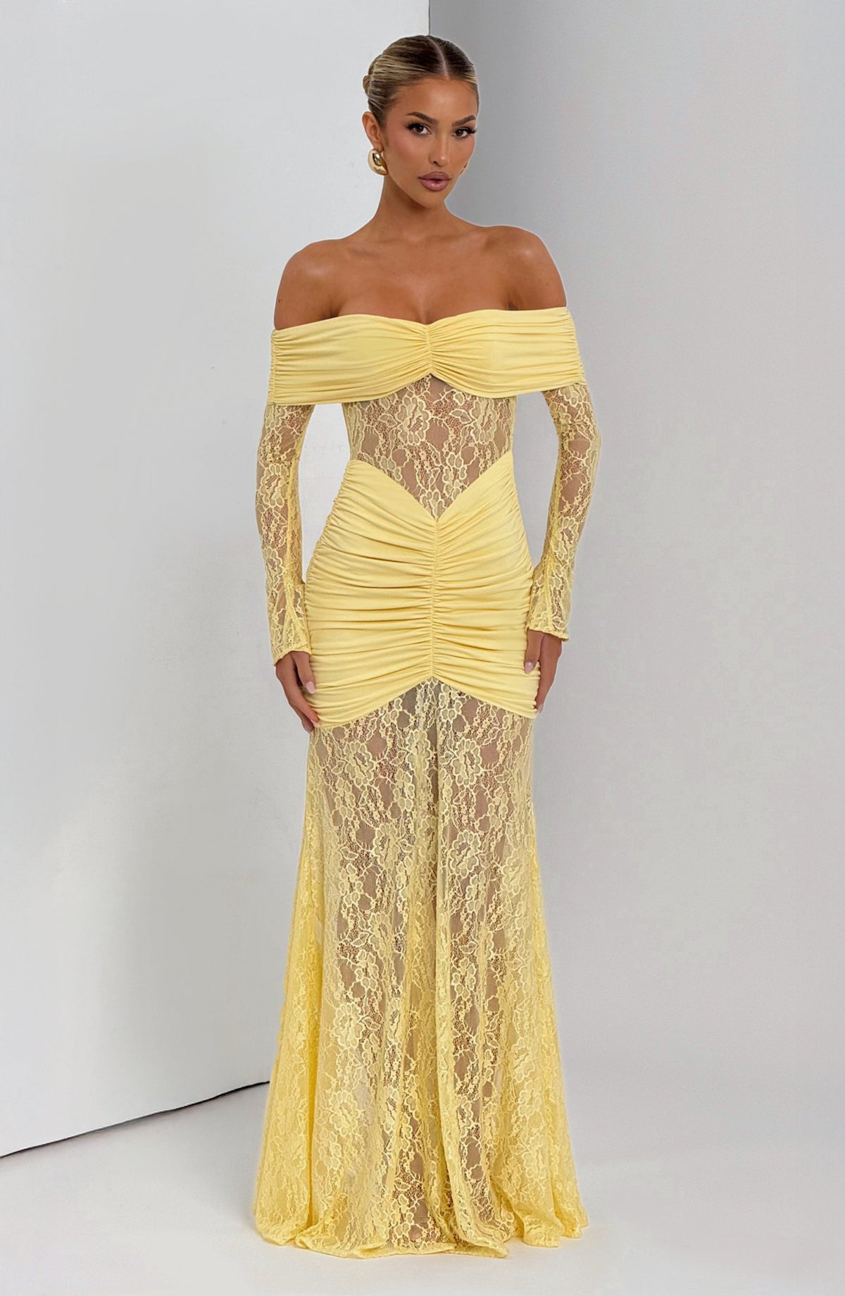 Solene Maxi Dress in Lemon
