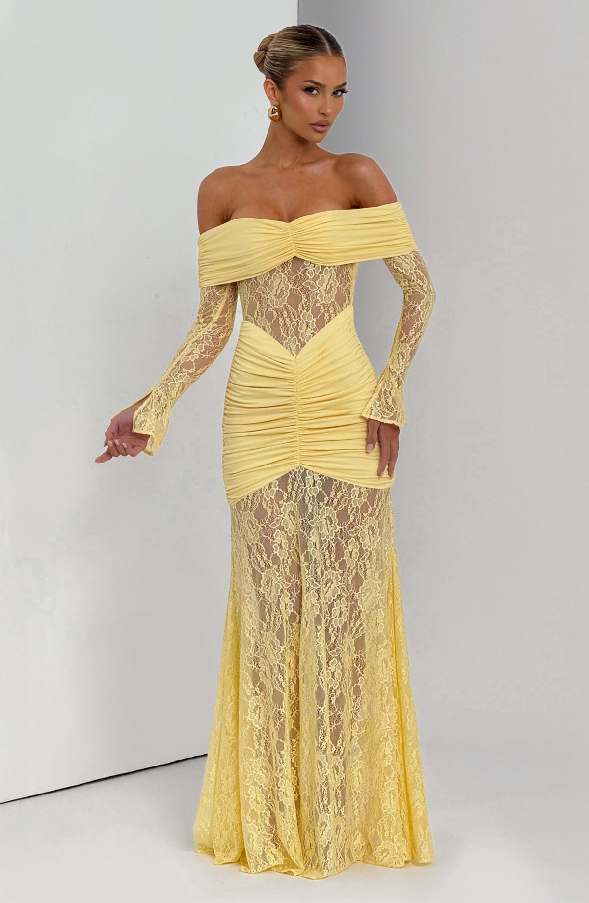Solene Maxi Dress in Lemon