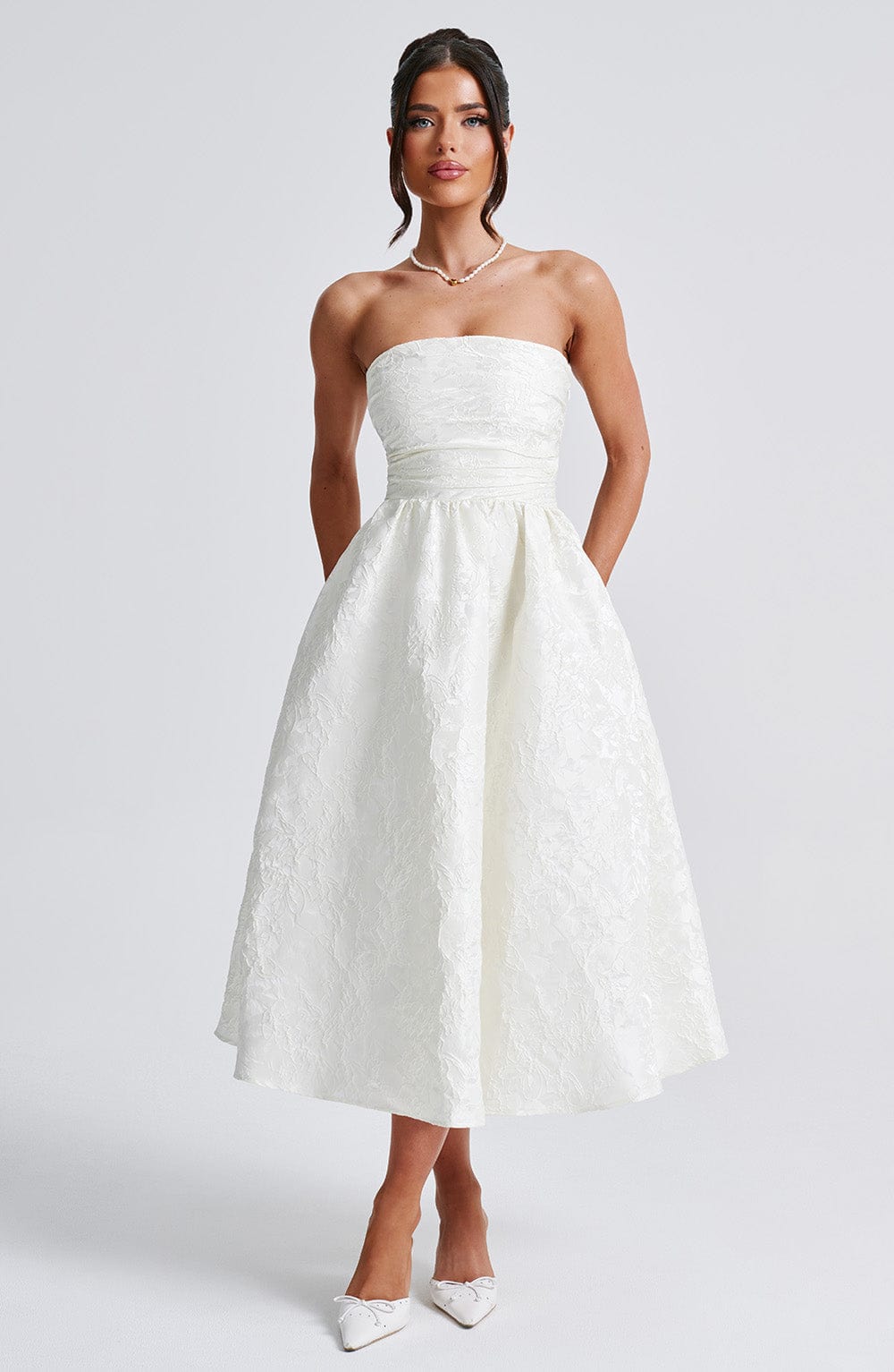 Sorcha Midi Dress in Ivory