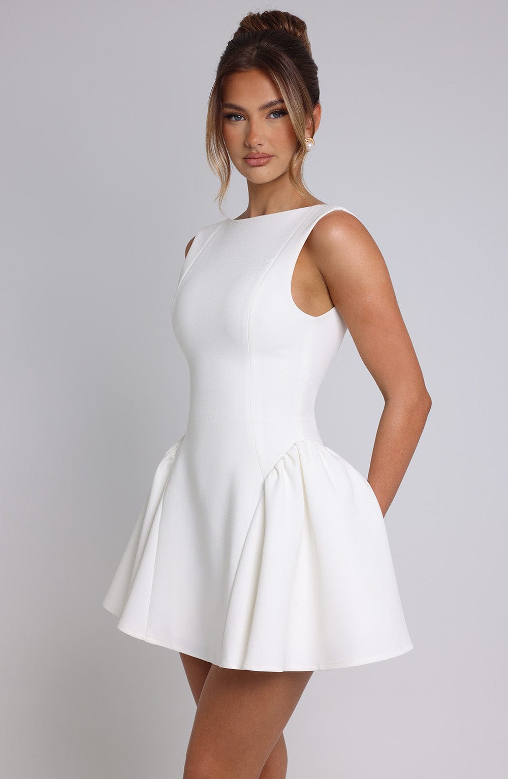 Yalena Mini Dress in Ivory