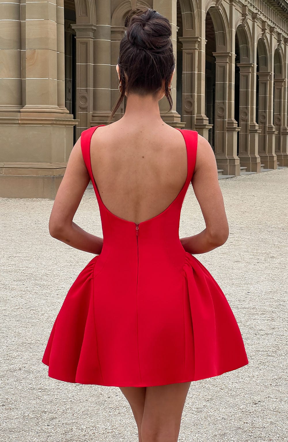 Yalena Mini Dress in Red