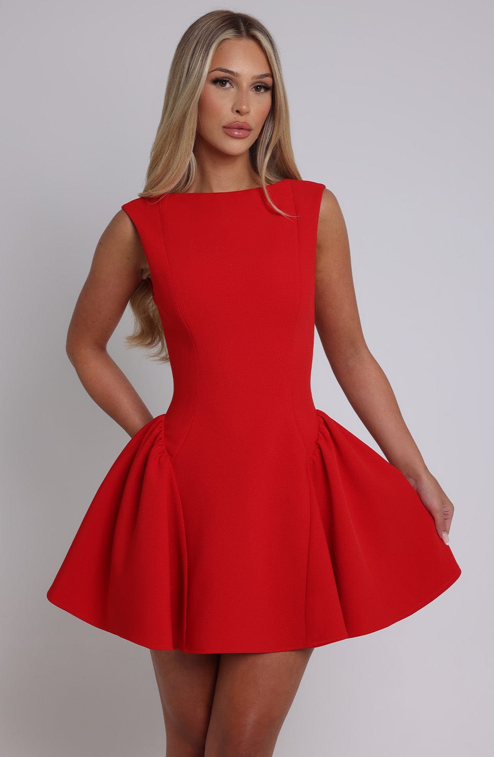 Yalena Mini Dress in Red