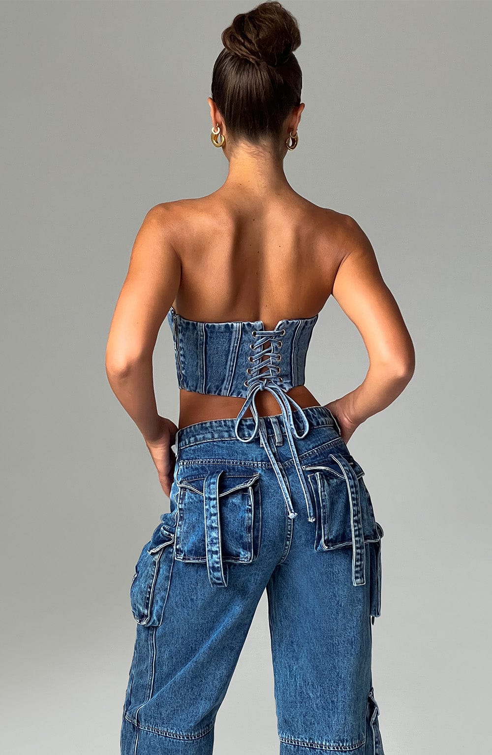 Yasira Corset in Dark Wash