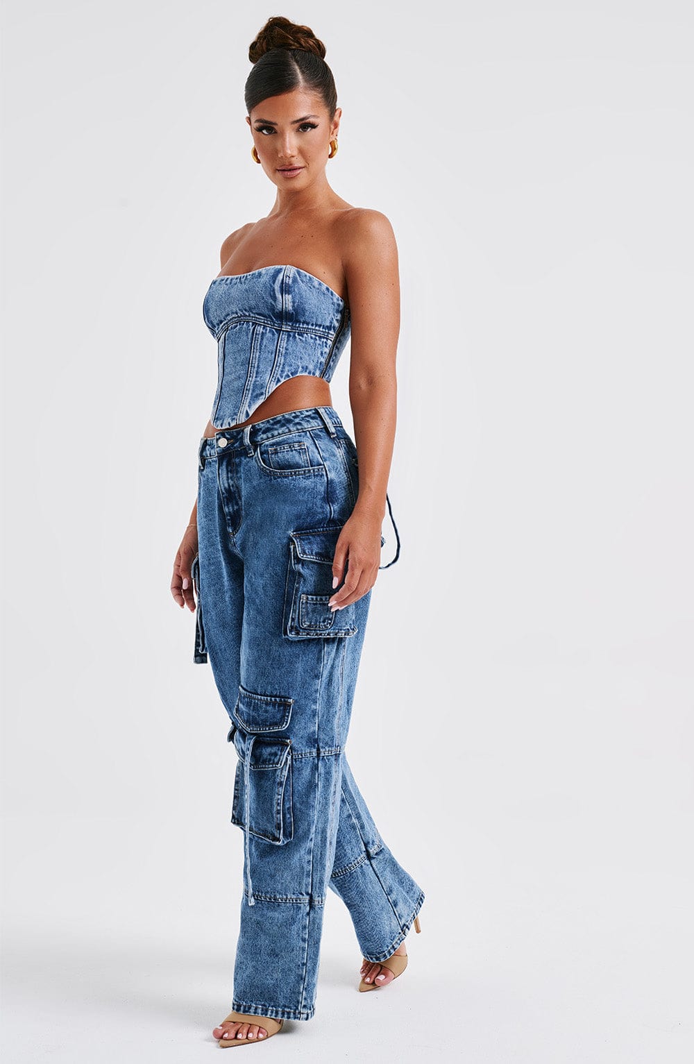 Yasira Corset in Dark Wash