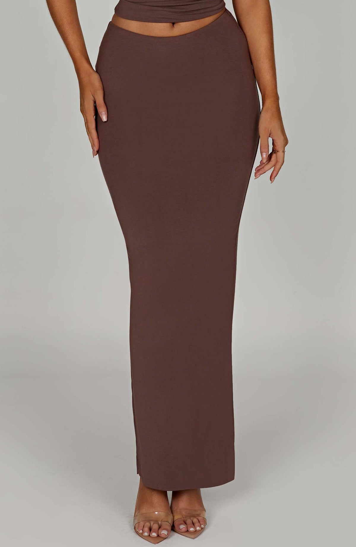 Yazlin Maxi Skirt in Chocolate