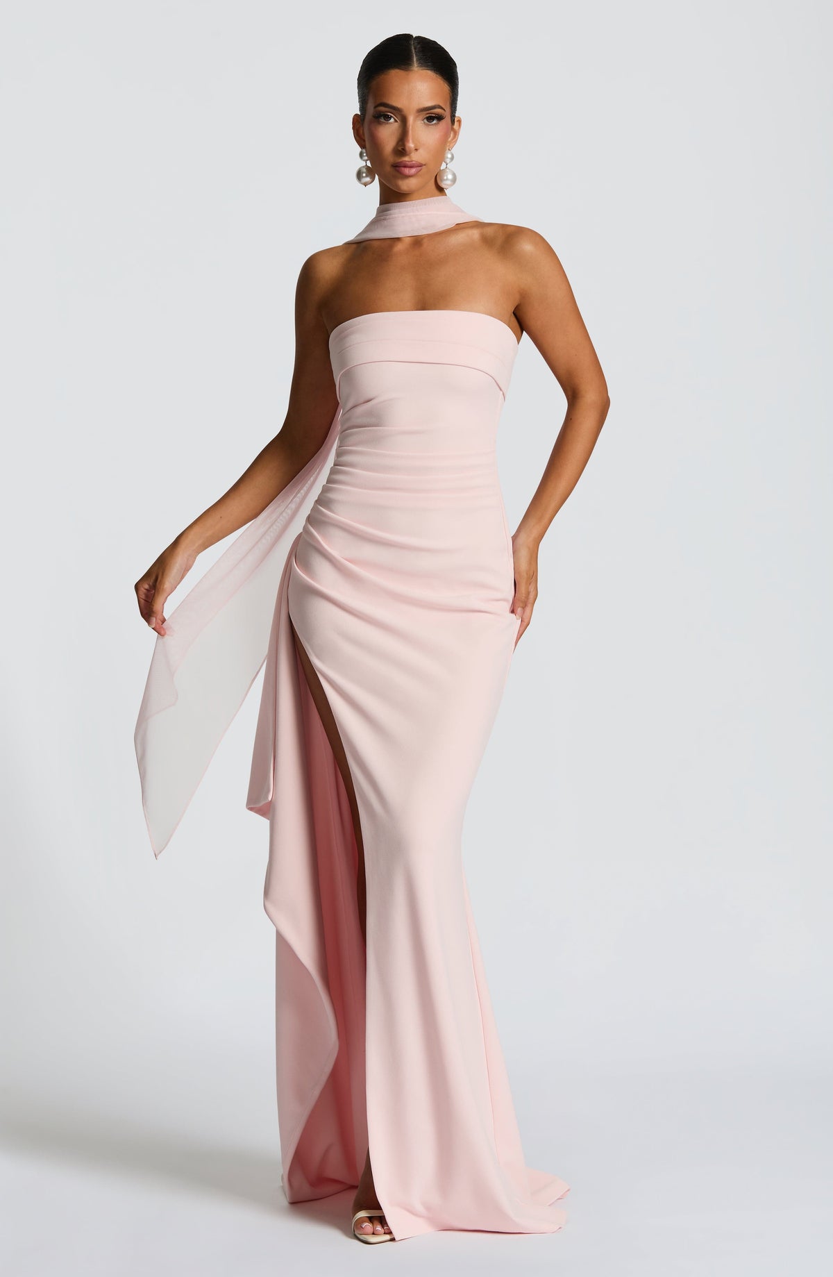 Zafina Maxi Dress in Blush