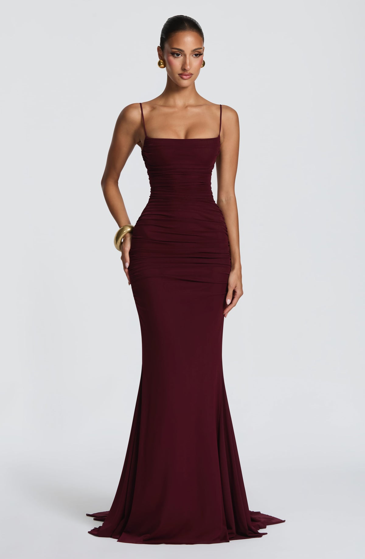 Zarina Gown in Cherry Lacquer