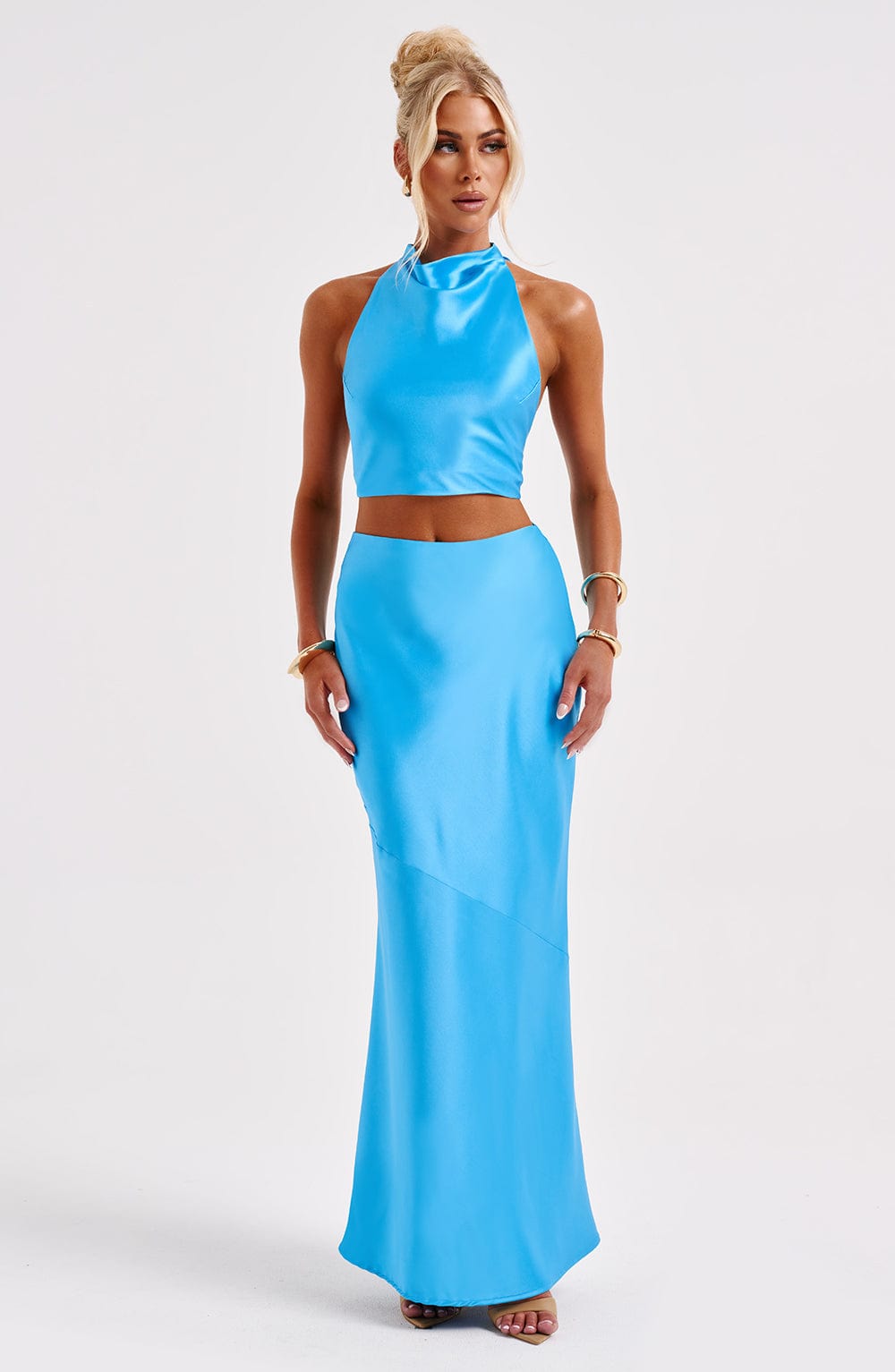 Zaylia Maxi Skirt in Blue