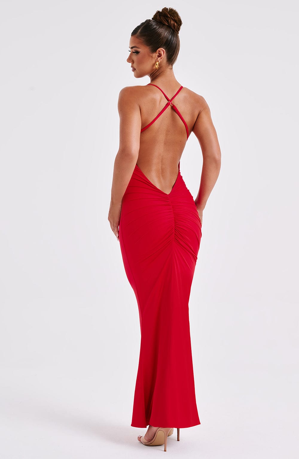 Zelina Maxi Dress in Red